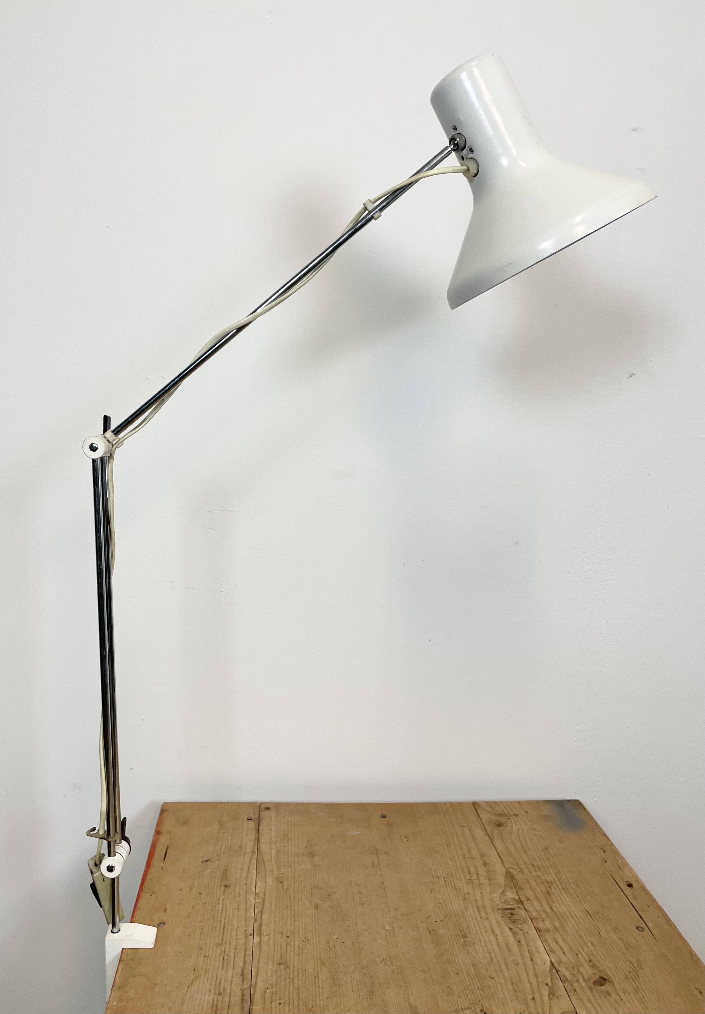 White table lamp by josef hurka for napako, 1960s