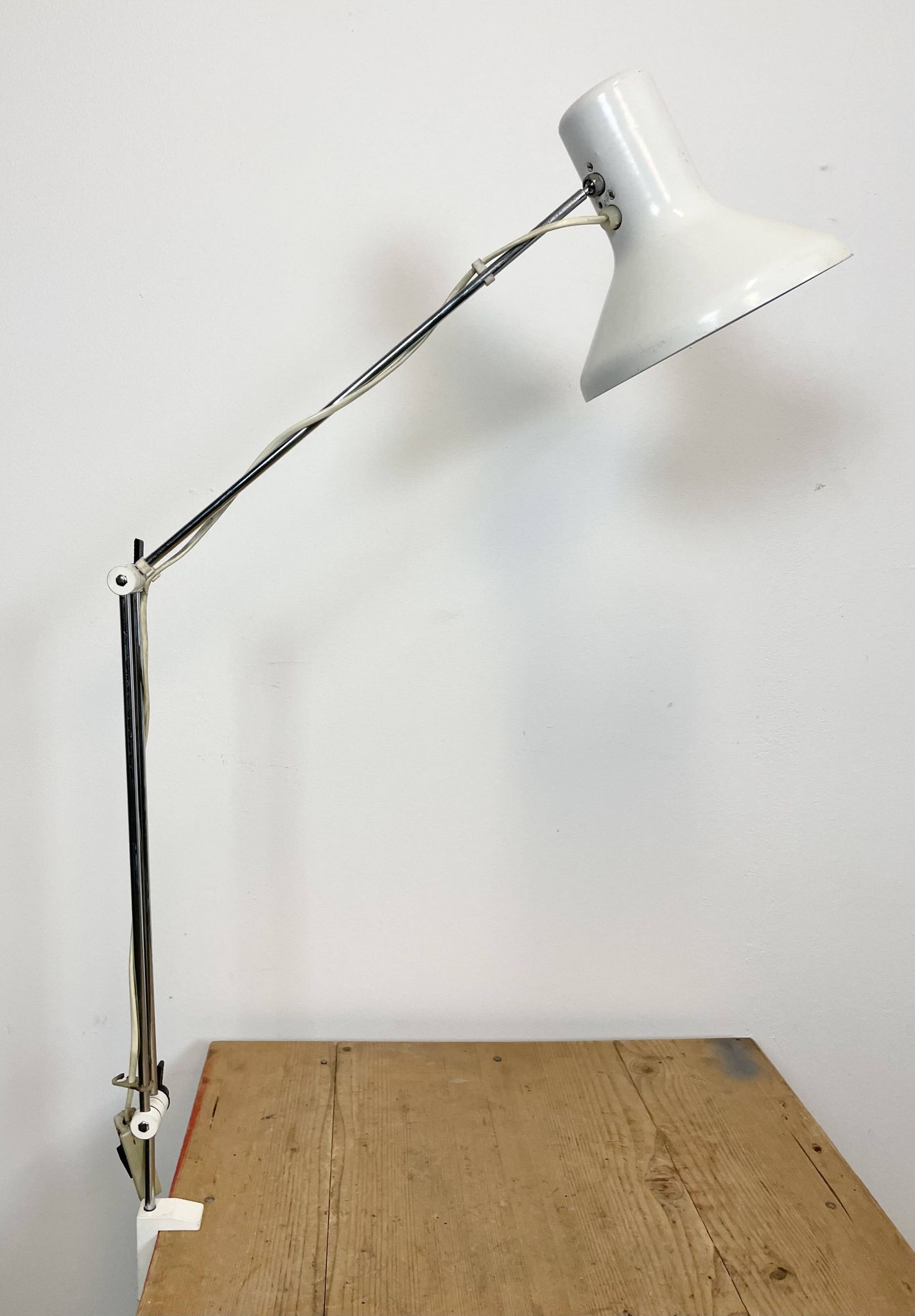 White table lamp by josef hurka for napako, 1960s