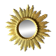 golden wooden sun mirror - 48 cm