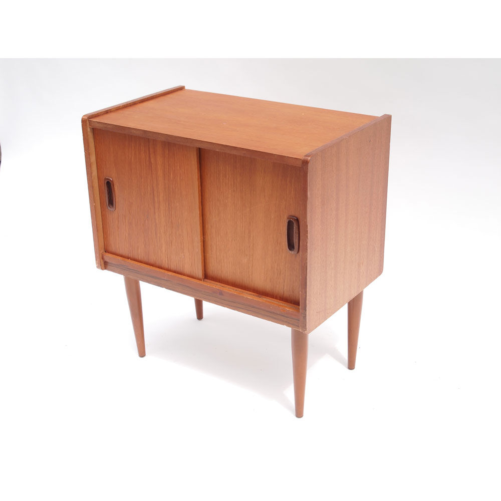 Small vinyl storage cabinet, Scandinavian vintage