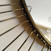 Grand miroir soleil en métal 75 cm, vintage, style Line Vautrin ( 2 )