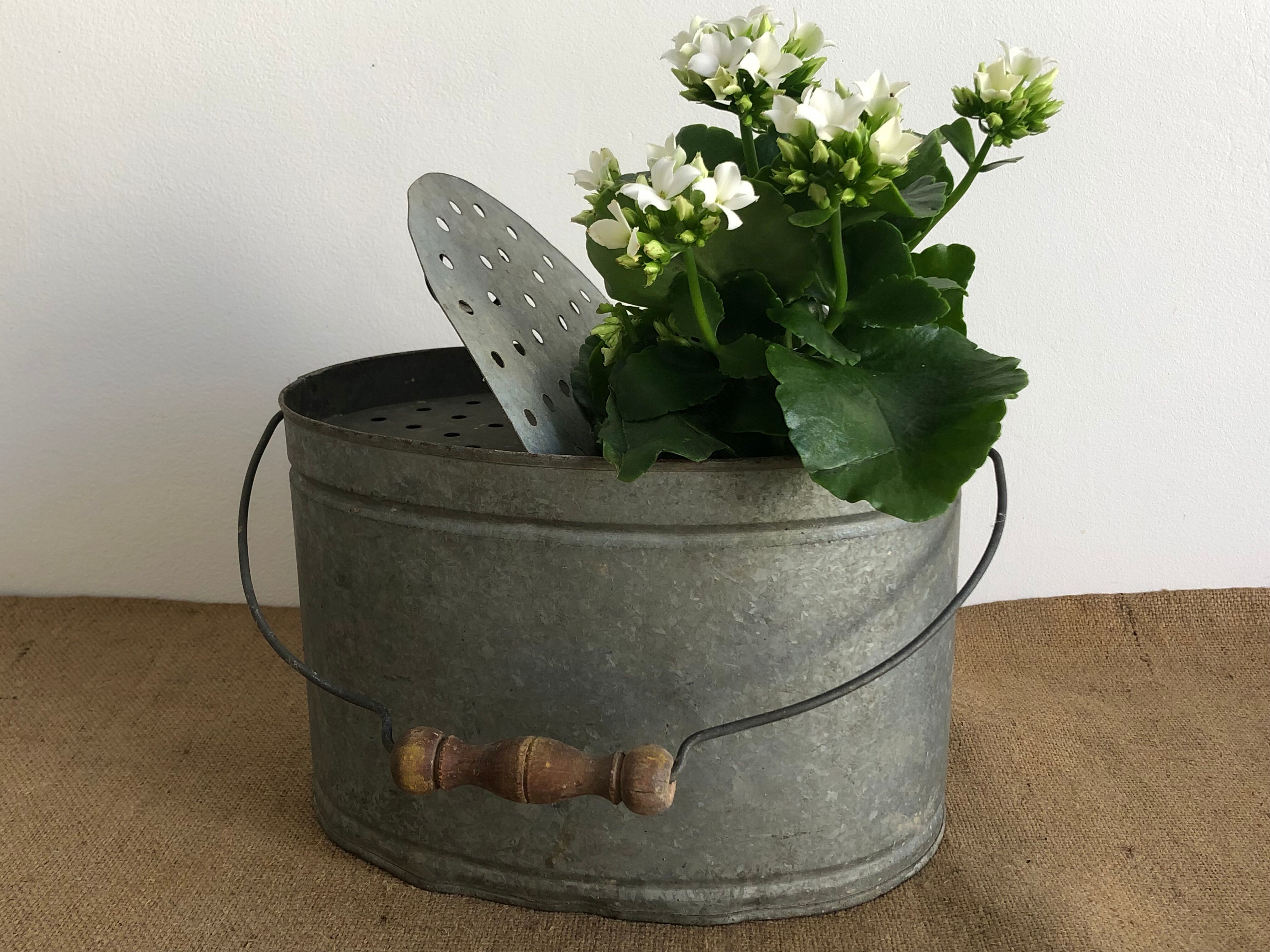 Old zinc stud, fisherman's live bucket