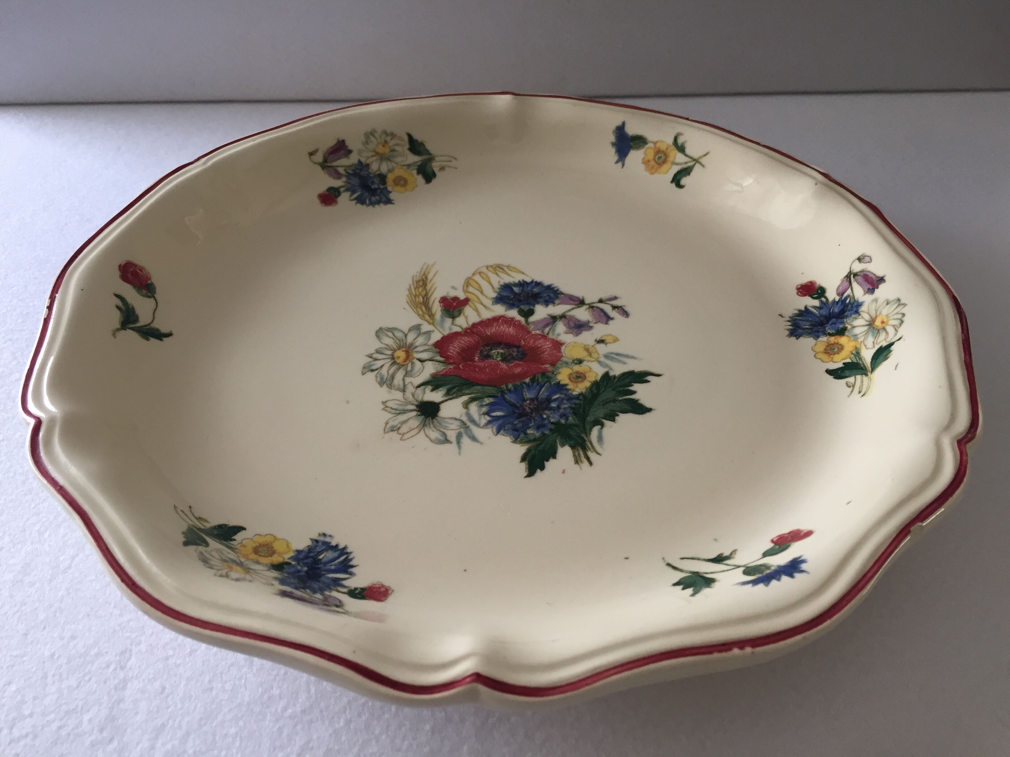 Old serving dish digoin sarreguemines model agreste