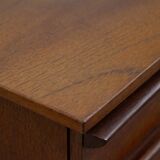 Vintage Mid-Century Modern Brown Teak Desk, 1960s