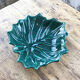 Plat feuille céramique verte Vallauris