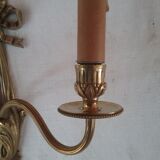Double brass wall light