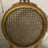 Pair of chairs Louis XVI gilded wood Masion Gouffé