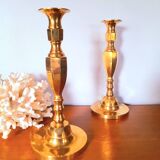 Pair of brass candlesticks
