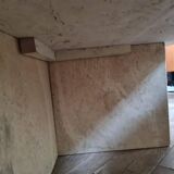 Pair of travertine nesting tables