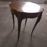 Louis XV style gueridon side table in marquetry