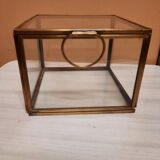 Glass and brass showcase box