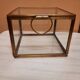 Boite vitrine en verre et laiton