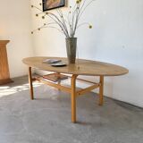 Oval coffee table beech 1980 Aalto Ikea
