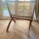 Chaise longue / fauteuil / monoplace rétro en rotin