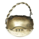 Basket sugar bowl, Art Nouveau, silver-plated brass, Norblin, Poland, early 20th century