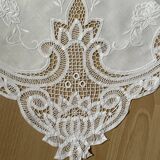 Old openwork embroidered tablecloth + napkins