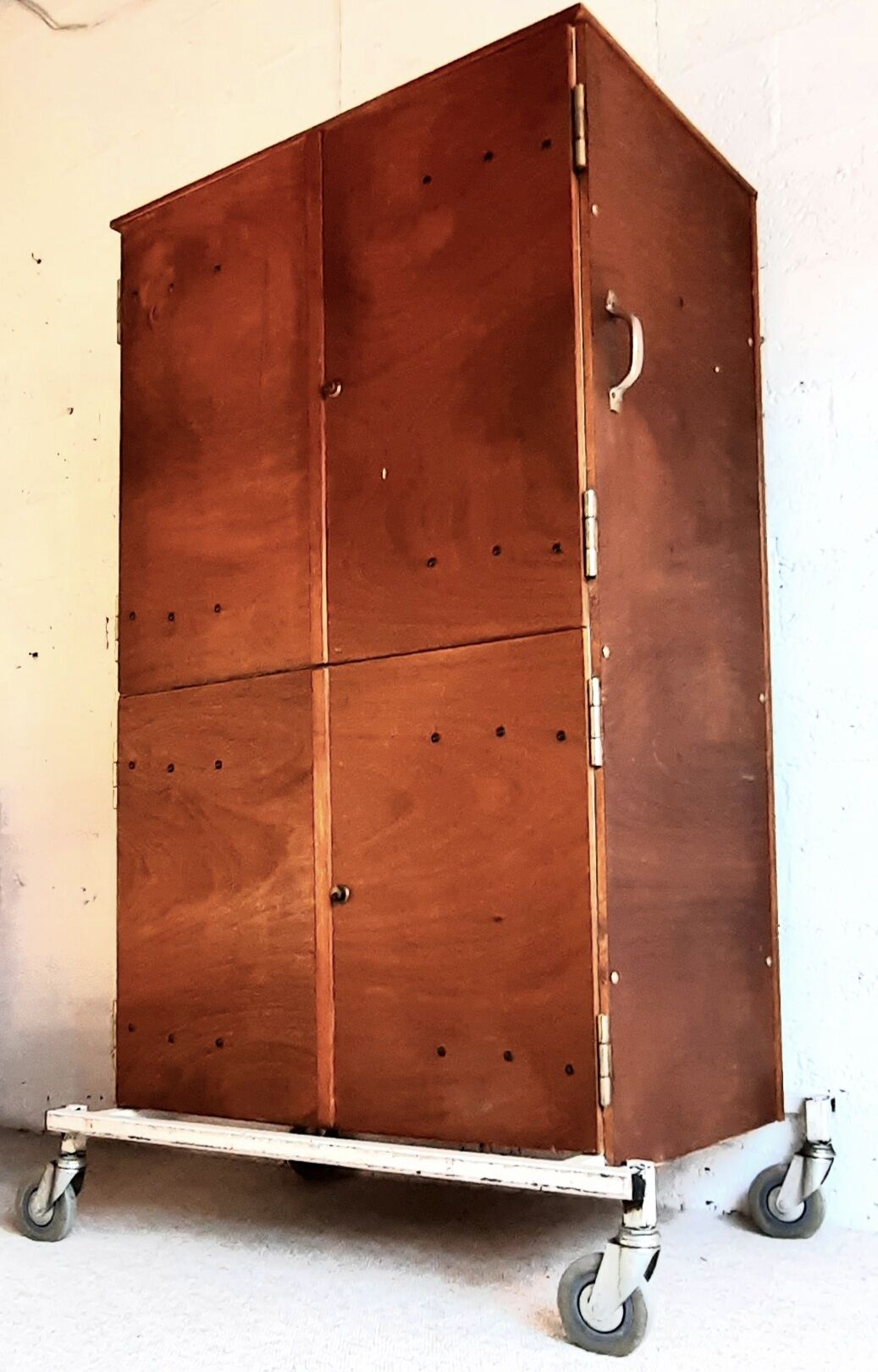 Storage cabinet on wheels, french architect's work, vintage from the 70s