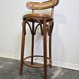 Bentwood Bar Stool with Cane Seat & Back