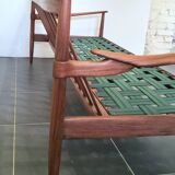 Scandinavian vintage 3-seater sofa in solid wood