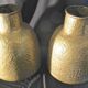 Pitcher - pair of tinned copper pourer qajar persian calligraphy -islamic art