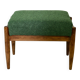 Tabouret Edmund Homa siège bouclé vert