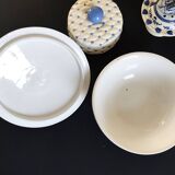 Set of three earthenware boxes