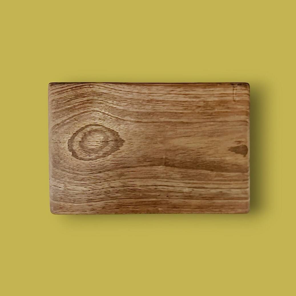 Rustic solid wood stool – brutalist spirit