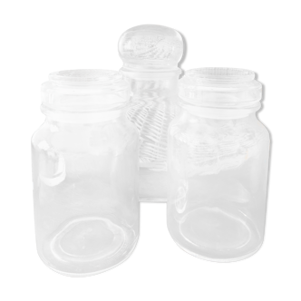 Set of 3 glass jars