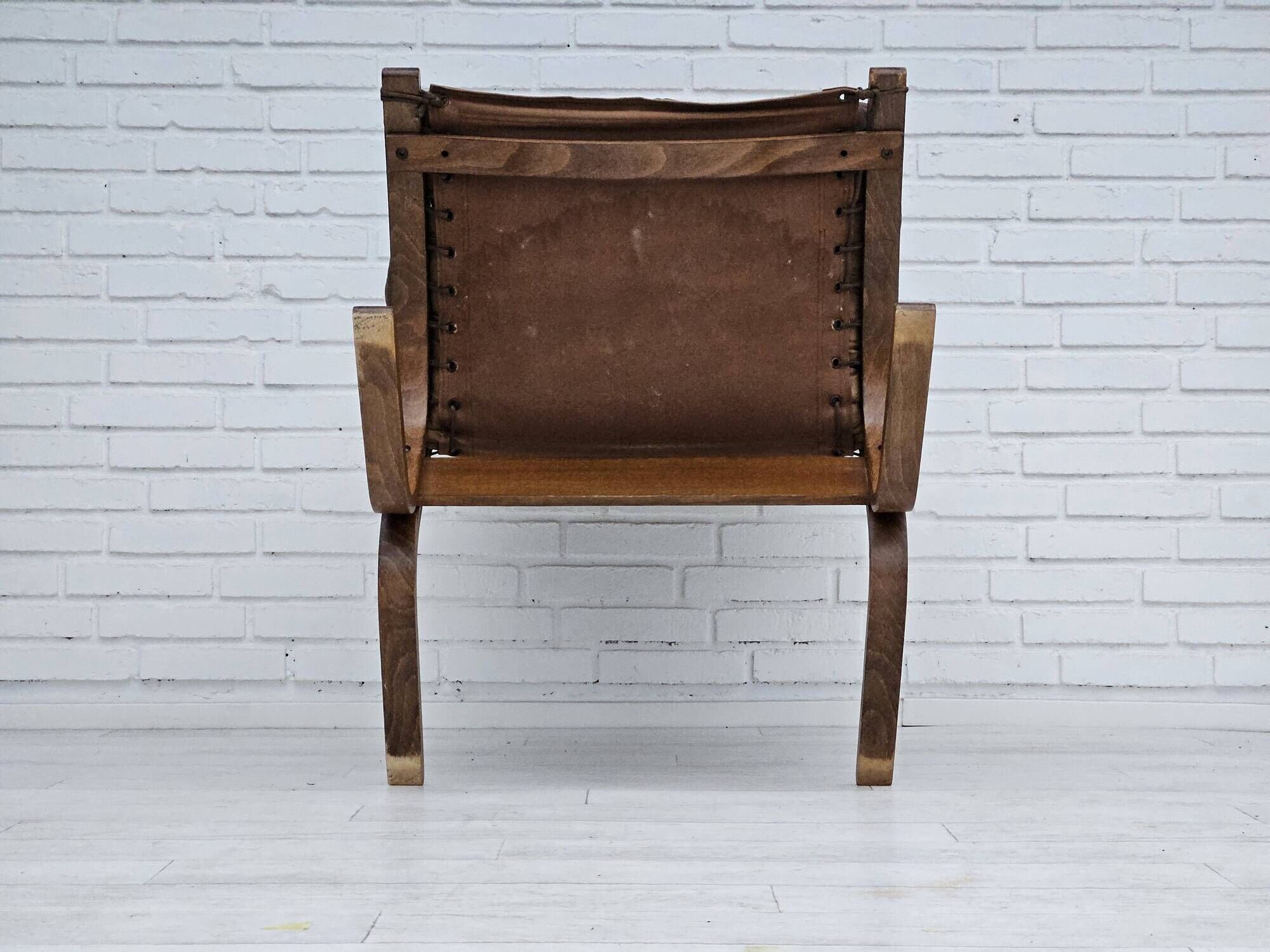 1970’s, Norwegian design, "Siesta" lounge chair by Ingmar Relling, leather, bentwood.