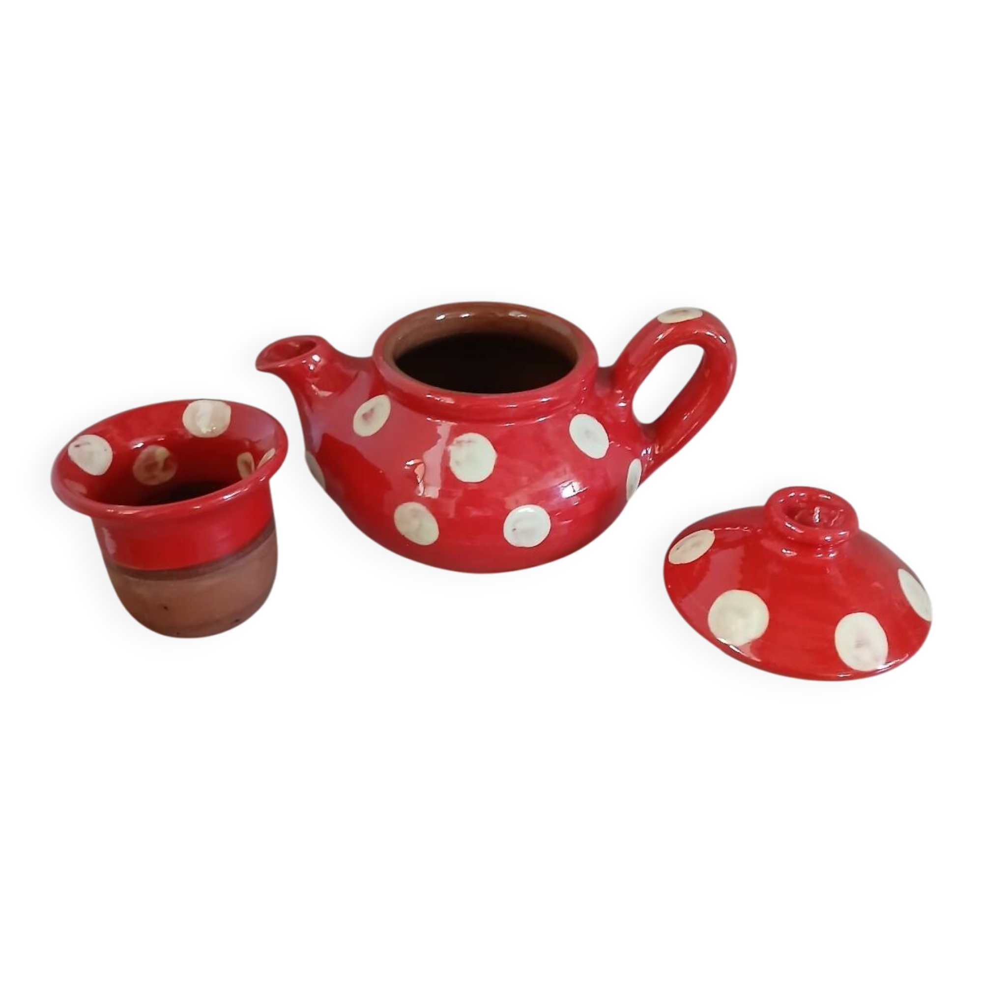 Handmade pottery teapot