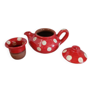 Handmade pottery teapot
