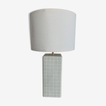 Lamp tiles mosaic matt white and white seal