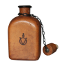 Bottle covered with leather