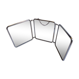 Miroir triptyque de barbier 55x20cm circa 1960