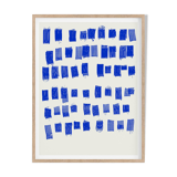 Abstract blue giclee print, 50x70cm