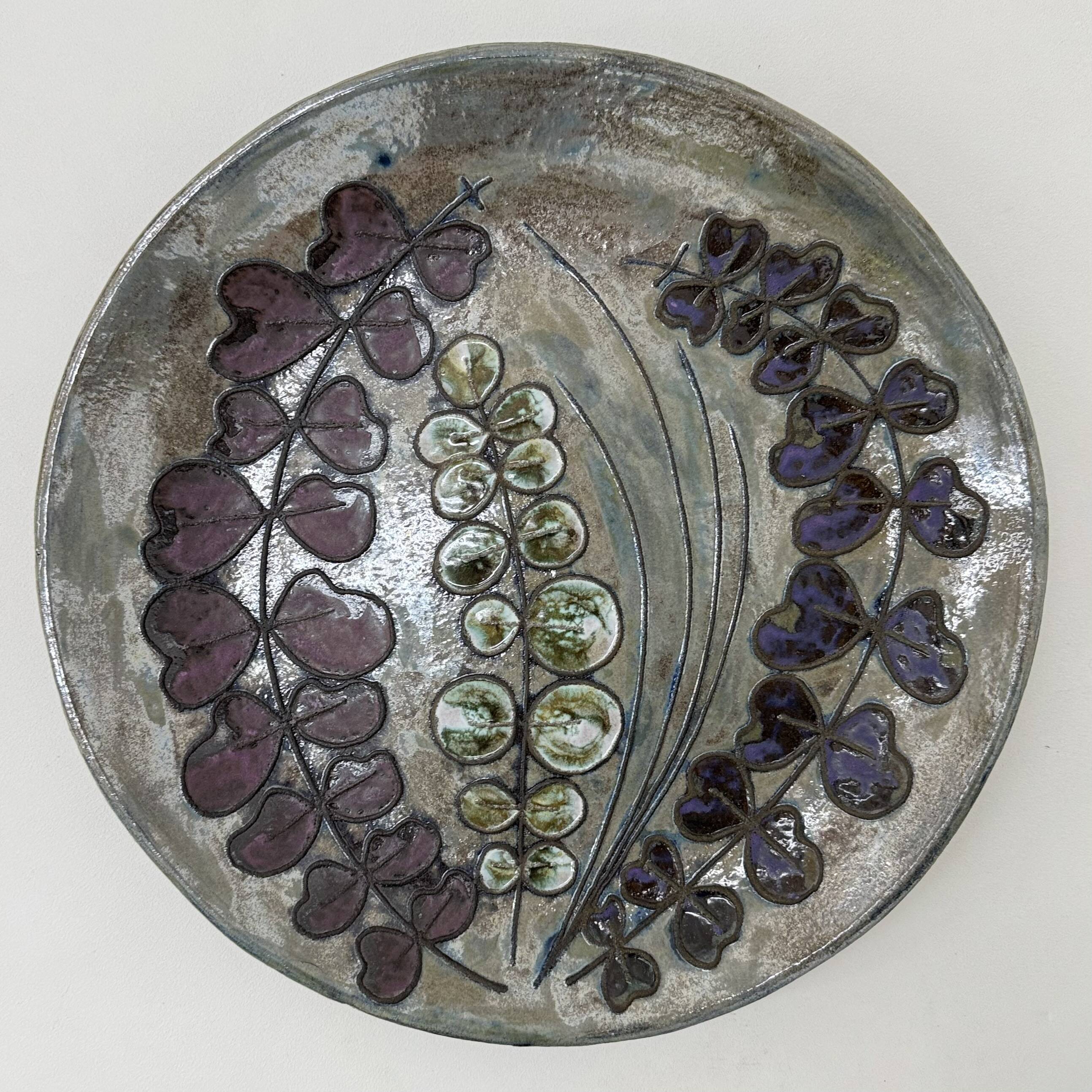 Rusha Handarbeit ceramic wall plate , 1970s Germany
