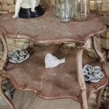 Table gueridon double plateau