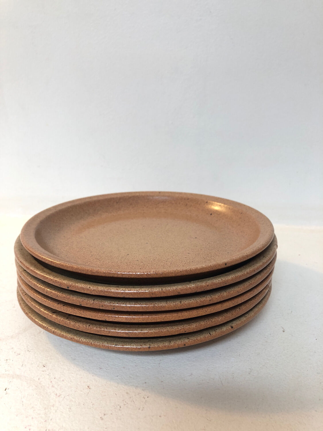 6 plates dessert stoneware, 1970