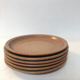 6 plates dessert stoneware, 1970