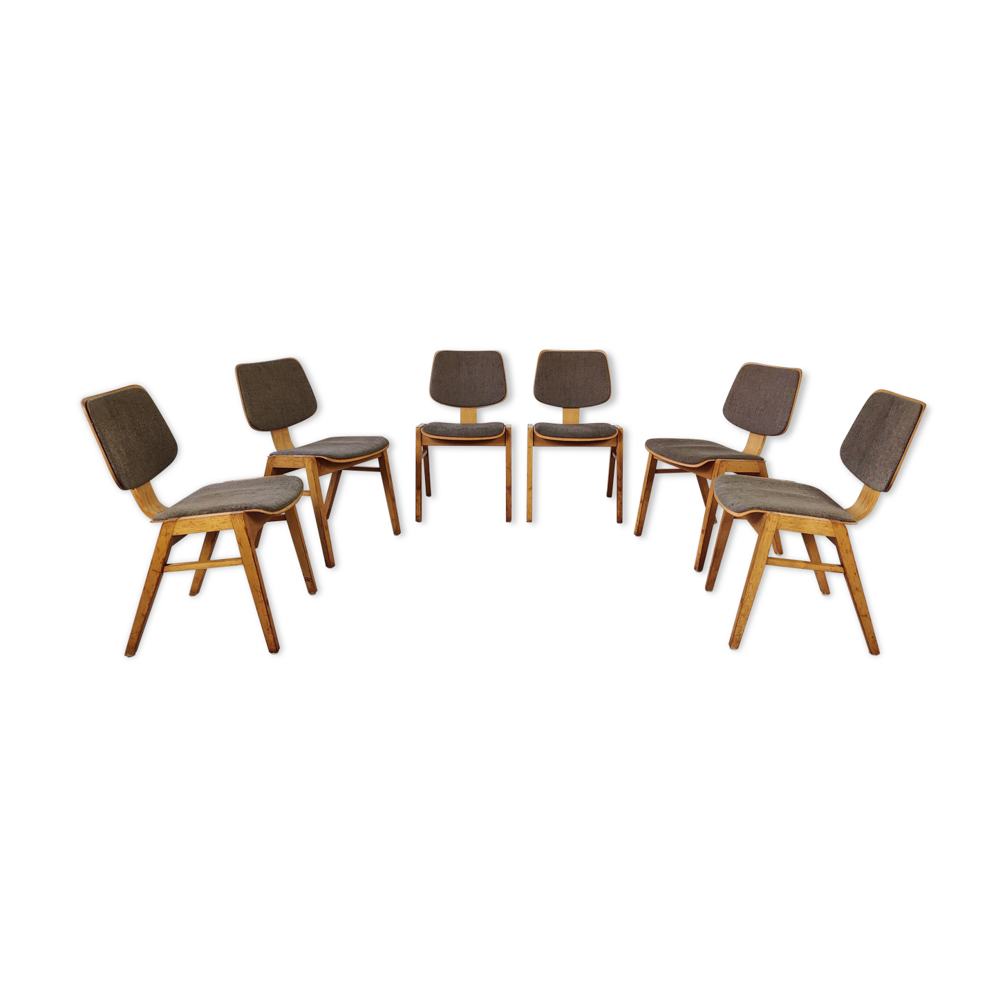 6 vintage Scandinavian chairs 70s