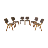 6 vintage Scandinavian chairs 70s