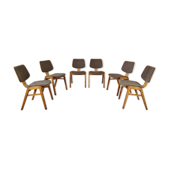 6 chaises vintage scandinaves années 70