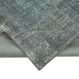 Hand-knotted oriental vintage 172 cm x 240 cm grey patchwork carpet