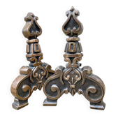 Pair of Solid Brass VINTAGE FIRE DOGS