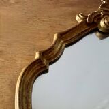 Vintage wall mirror in golden resin - rococo style