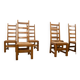 Set of six high back French dining chairs