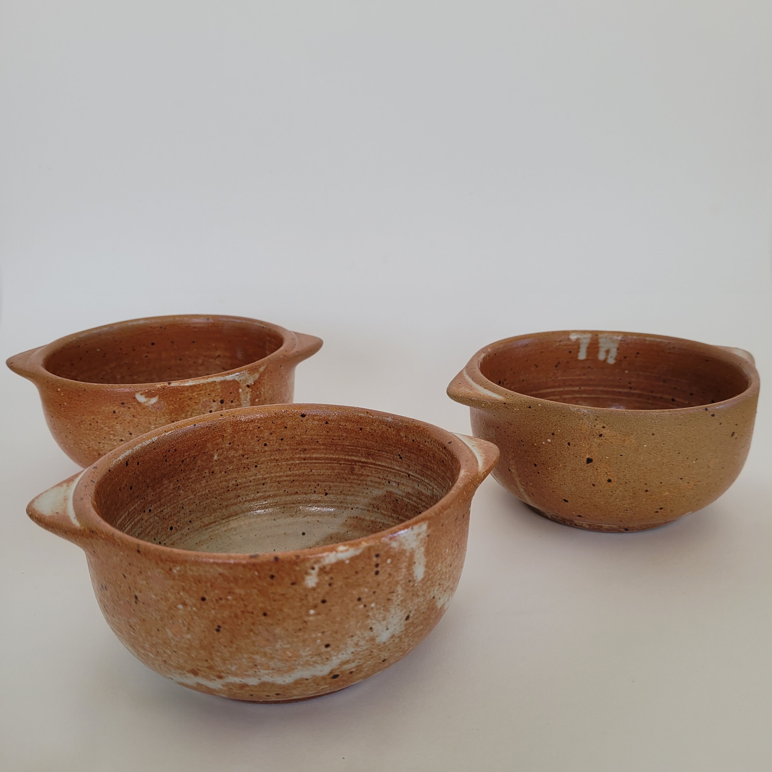 Lot de 3 bols à oreilles en grès