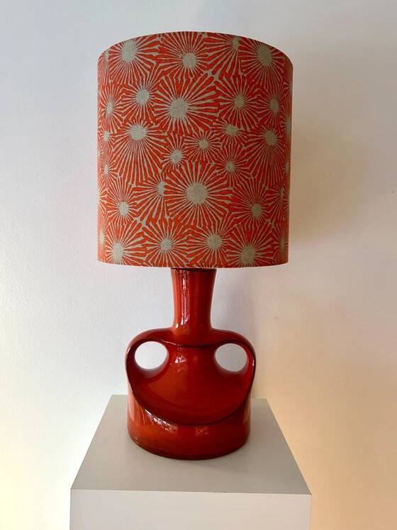 Rare design lamp pan ceramic - west german pottery