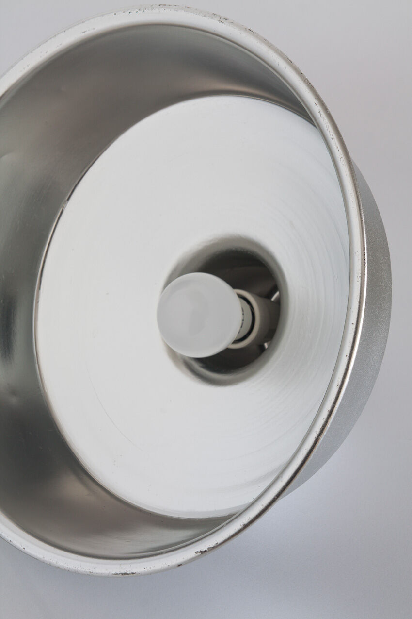 Vintage ceiling lamp industrial style aluminum. Spain 1970.