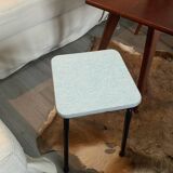 Blue Formica stool